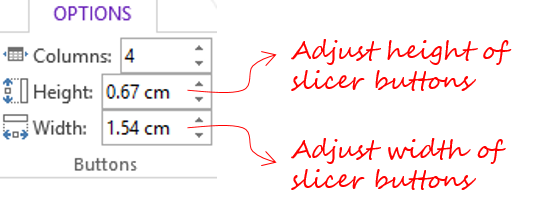 اضافه کردن یا حذف عناصر slicer