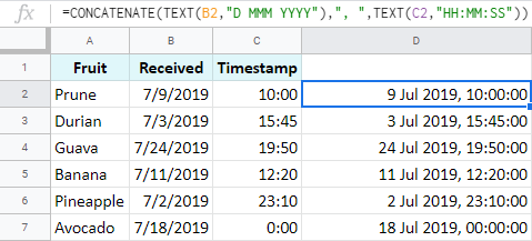 تابع CONCATENATE و تابع TEXT