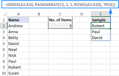 ایجاد نمونه تصادفی با تابع randarray